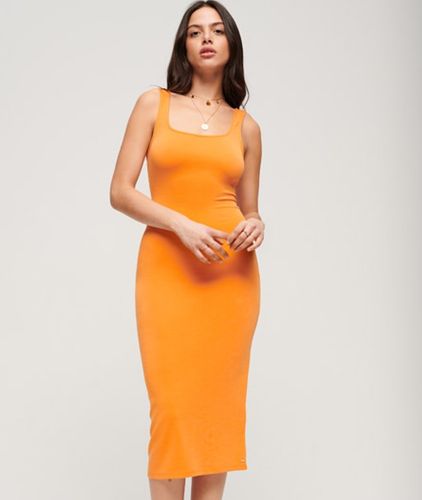 Damen Jersey-midikleid mit Eckigem Ausschnitt, Größe: 44 - Größe: 44 - Superdry - Modalova