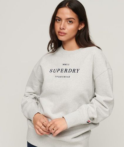 Damen Heraldry Sweatshirt mit Rundhalsausschnitt in Übergröße - Größe: M/L - Superdry - Modalova