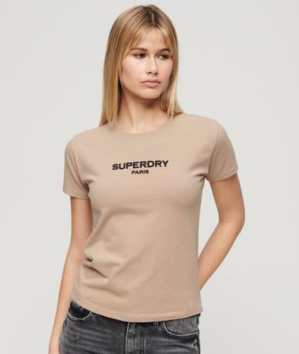 Damen Eng Anliegendes Sport Luxe Oberteil mit Grafik - Größe: 36 - Superdry - Modalova