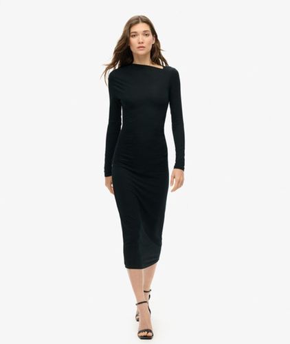 Damen Langärmeliges Midikleid mit Raffung - Größe: 44 - Superdry - Modalova