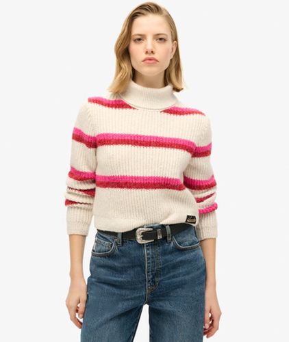 Damen Gestreifter Rollkragenpullover mit Verkürztem Schnitt - Größe: 40 - Superdry - Modalova