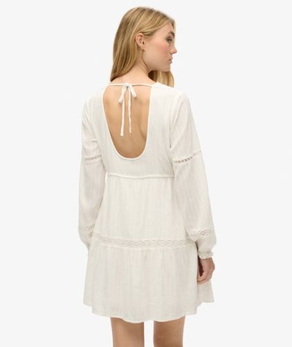 Damen Langärmeliges, Gestuftes Ibiza Minikleid - Größe: 34 - Superdry - Modalova