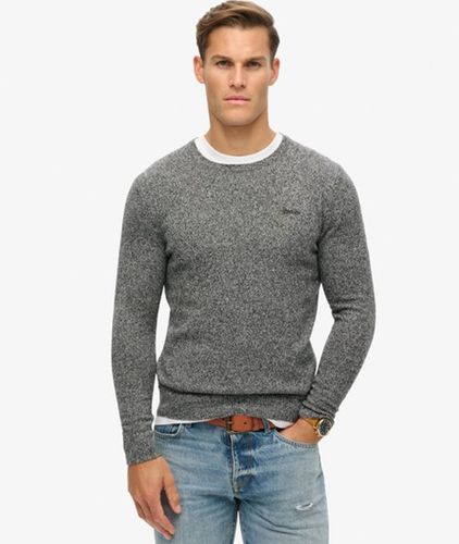 Herren Rundhalspullover Gesticktes Logo, Größe: L - Größe: L - Superdry - Modalova