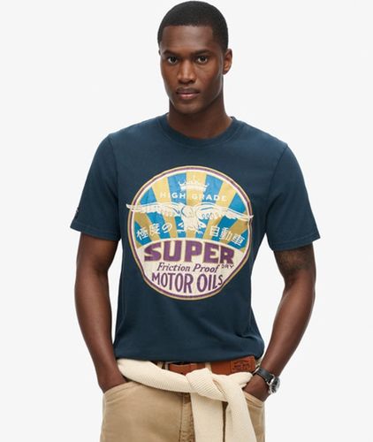 Men's Workwear Gasoline Graphic T-shirt / Eclipse - Size: Xxl - Superdry - Modalova