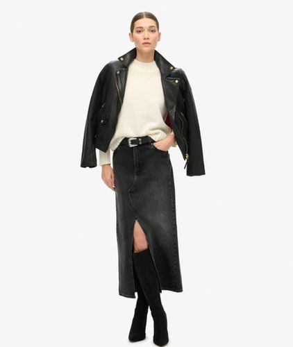 Damen Denim-maxirock mit Schlitz - Größe: 26 - Superdry - Modalova