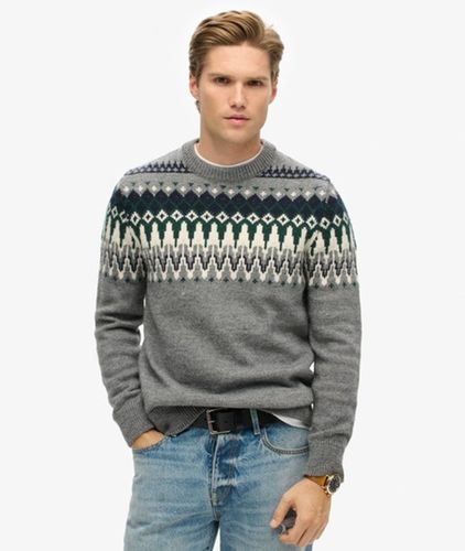 Herren Pullover mit Rundhalsausschnitt und Fairisle-muster - Größe: S - Superdry - Modalova