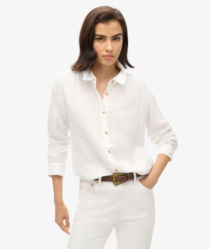 Damen Lang Geschnittenes Strandhemd - Größe: 36 - Superdry - Modalova