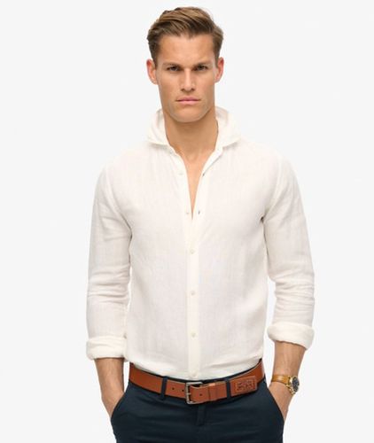 Herren Lässiges Leinen-langarmhemd - Größe: L - Superdry - Modalova