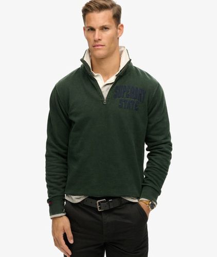Herren Vintage Athletic Zip Pullover mit Halbreißverschluss - Größe: XL - Superdry - Modalova