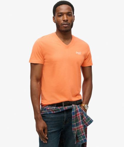 Herren Essential Logo T-shirt aus Bio-baumwolle mit V-ausschnitt - Größe: XL - Superdry - Modalova