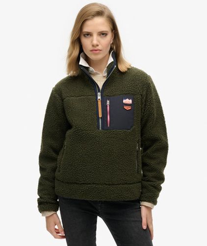 Damen Vintage Retro Fleecepullover mit Halblangem Reißverschluss, Größe: 42 - Superdry - Modalova