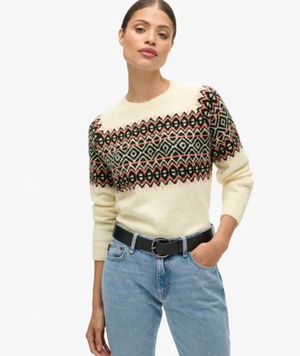 Women's Rundhalspullover mit Norwegermuster - Größe: 38 - Superdry - Modalova