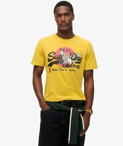 Men's Tokyo Graphic T Shirt Yellow / Oil Yellow - Size: S - Superdry - Modalova