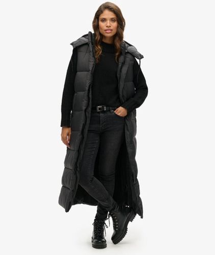 Damen Lange Ripstop Weste mit Kapuze, Größe: 40 - Superdry - Modalova