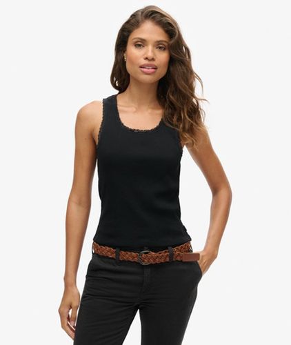 Damen Athletic Essentials Tanktop mit Spitzenbesatz - Größe: XS/S - Superdry - Modalova
