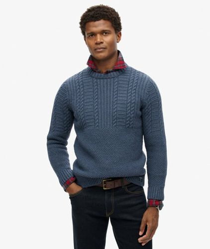 Herren Jacob Pullover mit Zopfmuster - Größe: XL - Superdry - Modalova