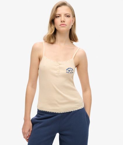 Damen Athletic Essentials Button Down Cami Top - Größe: 10-12 - Superdry - Modalova