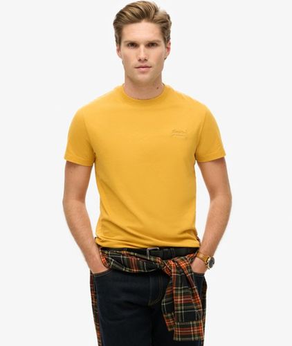Men's Organic Cotton Essential Logo T-shirt Yellow / Winter Gold - Size: XL - Superdry - Modalova