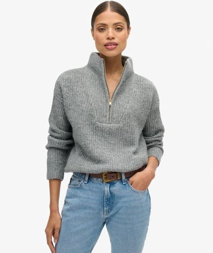 Damen Essential Pullover mit Reißverschluss am Kragen, Größe: 36 - Superdry - Modalova