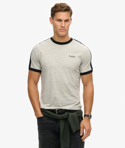 Men's Essential Logo Retro T-shirt Grey / Grey Fleck Marl/black - Size: XL - Superdry - Modalova
