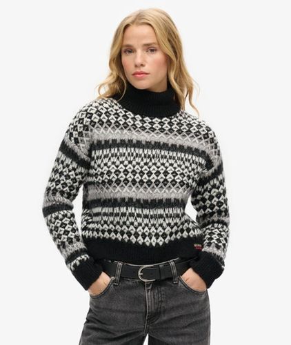Damen Kurzer Strickpullover mit Rollkragen - Größe: 40 - Superdry - Modalova