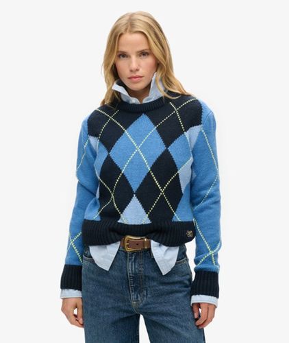 Damen Rundhalspullover mit Jacquardmuster - Größe: 40 - Superdry - Modalova