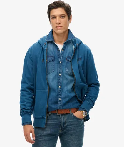 Herren Verwaschene Essential Kapuzenjacke mit Logo - Größe: M - Superdry - Modalova