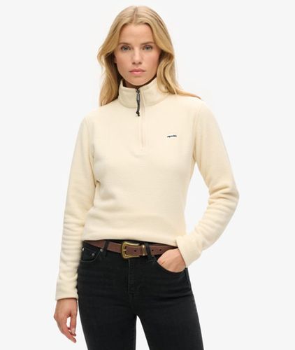 Damen Creme Fleecepullover, Größe: 38 - Größe: 38 - Superdry - Modalova