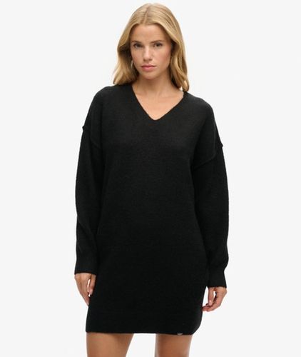 Damen Strickpulloverkleid mit V-ausschnitt - Größe: 36 - Superdry - Modalova