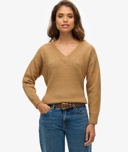 Damen Pullover mit V-ausschnitt in Übergröße - Größe: 42 - Superdry - Modalova