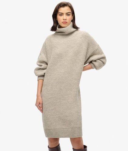 Damen Grob Geripptes Strickpulloverkleid - Größe: 36 - Superdry - Modalova