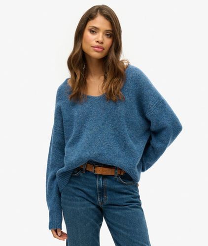 Damen Pullover mit V-ausschnitt in Übergröße - Größe: 40 - Superdry - Modalova