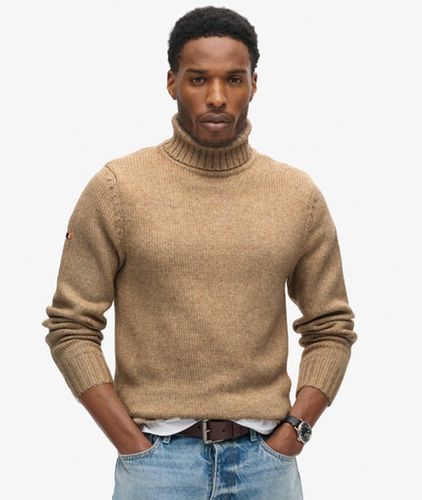 Herren Angerauter Rollkragenpullover - Größe: S - Superdry - Modalova