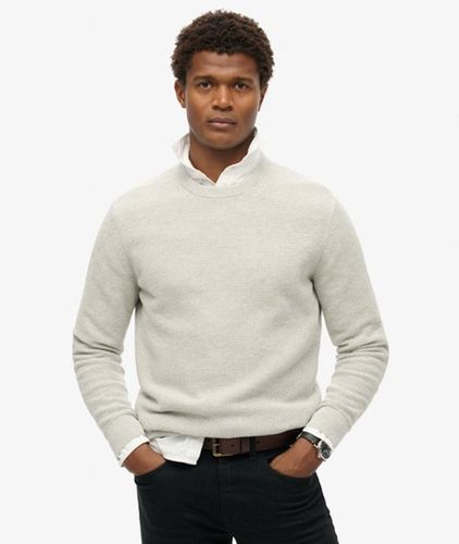 Herren Strukturierter Strickpullover mit Rundhalsausschnitt - Größe: M - Superdry - Modalova