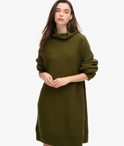 Damen Grob Geripptes Strickpulloverkleid - Größe: 36 - Superdry - Modalova
