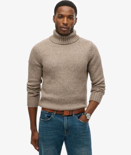 Herren Angerauter Rollkragenpullover - Größe: L - Superdry - Modalova