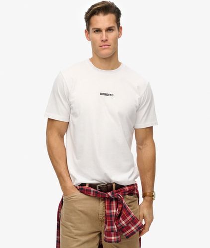 Men's Micro Logo T-shirt White / Bone White - Size: Xxxl - Superdry - Modalova