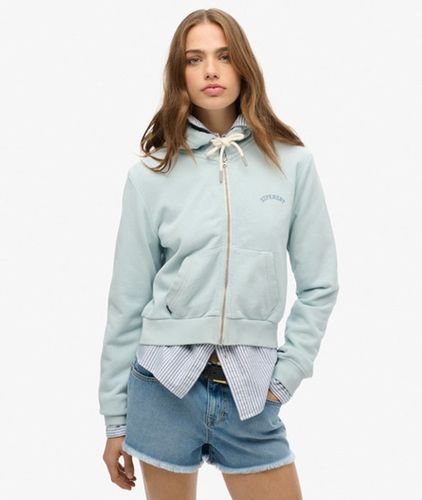 Damen Essential Logo Kurzer Zip-hoodie - Größe: 38 - Superdry - Modalova