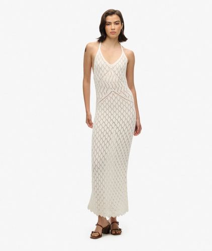 Damen Häkel-maxikleid mit Nackenträger - Größe: 36 - Superdry - Modalova