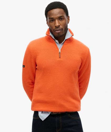 Men's Strickpullover aus Baumwolle mit Halbem Reißverschluss - Größe: S - Superdry - Modalova