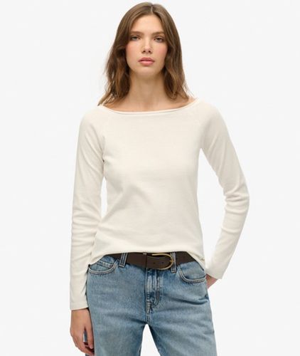 Damen Bardot Off-shoulder-top mit Schmaler Passform - Größe: 42 - Superdry - Modalova
