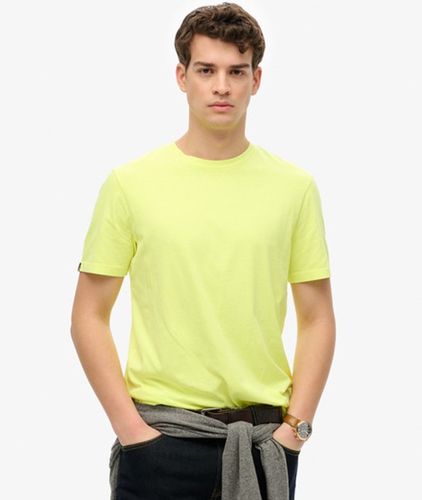 Men's Classic Essential T-shirt Yellow / Washed Dry Fluro Yellow - Size: XL - Superdry - Modalova