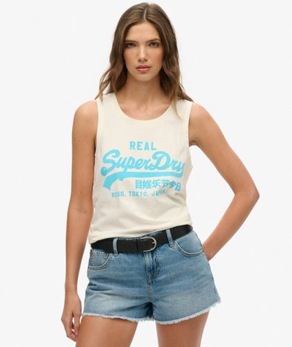 Damen Neonfarbenes Oberteil mit Vintage Logo und Rundhalsausschnitt - Größe: 40 - Superdry - Modalova