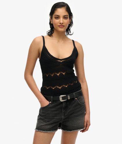 Damen Trägertop mit Häkeldetail - Größe: 36 - Superdry - Modalova