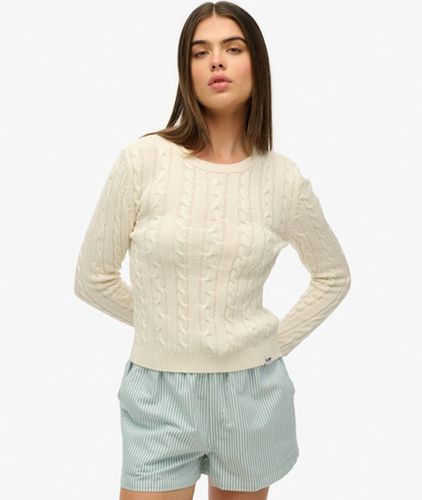 Damen Essentials Slim Cable Pullover - Größe: 38 - Superdry - Modalova