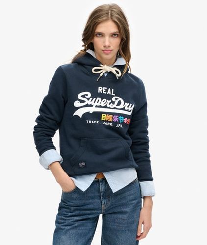 Women's Vintage Logo Pop Hoodie / Eclipse - Size: 8 - Superdry - Modalova