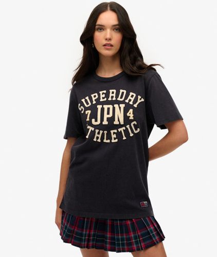 Women's Oversized Vintage Athletic Short Sleeve T-shirt / Eclipse - Size: L - Superdry - Modalova