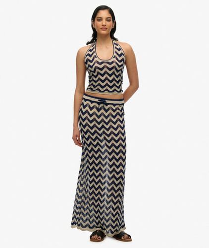 Damen Zickzack-strick-maxirock - Größe: 38 - Superdry - Modalova