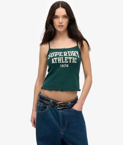 Damen Athletic Essentials Pointelle-trägertop mit Grafik - Größe: 42 - Superdry - Modalova