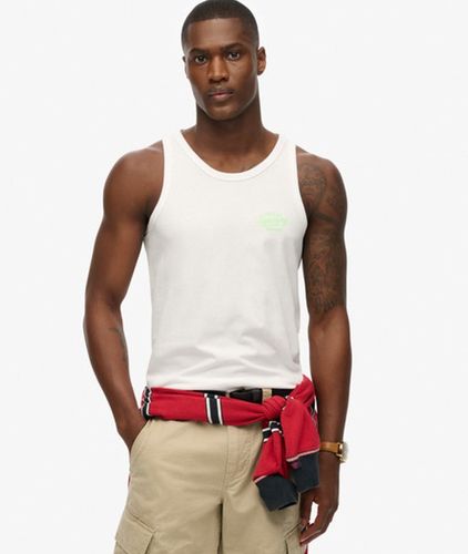 Herren Baumwolle Grafik Contrast Script Tanktop, , Größe: M - Superdry - Modalova